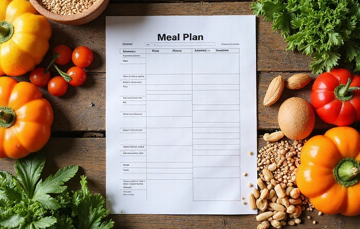 Personalized meal plan with fresh ingredients